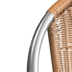 2 Stk. Aluminium Bistrostuhl Stapelbar Polyrattan Silber/Natur -Deutschland Garten Zier Verkaufs-Shop 7697c48d9a17078b16bbfaa2e4afda89