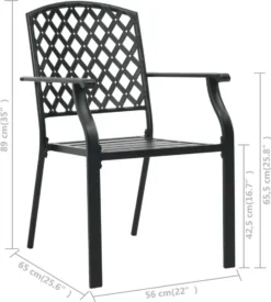 VidaXL Gartenstühle 4 Stk. Mesh-Design Stahl Schwarz -Deutschland Garten Zier Verkaufs-Shop 76e56d06f911f963059551729be2ff49