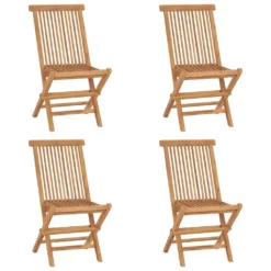 VidaXL Klappbare Gartenstühle 4 Stk. Massivholz Teak