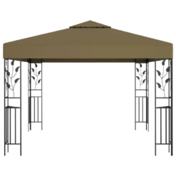 VidaXL Pavillon Mit LED-Lichterkette 3x3 M Taupe -Deutschland Garten Zier Verkaufs-Shop 77f60380710614542a27305ce13b22b7
