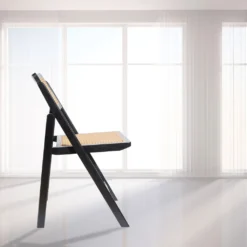 LIM HOME | Interior Trend Essstuhl Klappstuhl Aus Holz Und PVC- Wiener Geflecht | Schwarz -Deutschland Garten Zier Verkaufs-Shop 781f339ab77253a10134309679392374