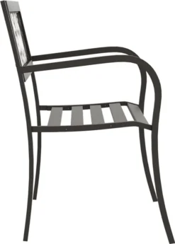 VidaXL Gartenbank 125 Cm Stahl Schwarz -Deutschland Garten Zier Verkaufs-Shop 783f70595b126b11b4e10559583d16f5