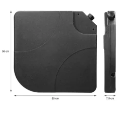 ECD Germany 4er Set Sonnenschirmständer, Bodenkreuz Schirmgewicht Für Ampelschirmständer Marktschirmständer Kurbelschirmständer, Beschwerungsplatten Mit 60L Wasser / 80kg Sand Befüllbar -Deutschland Garten Zier Verkaufs-Shop 7878b3a930ea165136220ec96c805c39