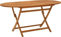 VidaXL Klappbarer Gartentisch 160x85x75 Cm Massivholz Eukalyptus