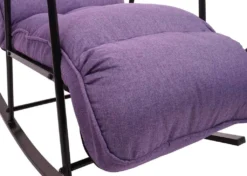 Schaukelstuhl HWC-K40, Schaukelsessel Schwingstuhl Relaxsessel, Liegefunktion Metall Stoff/Textil Lila-flieder -Deutschland Garten Zier Verkaufs-Shop 78c81c1d8741ee5a4e7582b8d46cc7f5