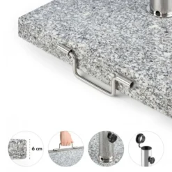 Blumfeldt Schirmherr 30SQ Sonnenschirmständer Schirmständer (4-5 Cm Stammdicke, 2 Bodenrollen Und Klapphenkel, Witterungsbeständig, Stellfläche Von 45 X 45 Cm, 30kg, Quadratisch) Silber -Deutschland Garten Zier Verkaufs-Shop 78cfa45a5cd73fbe61e2778b490ab4a5