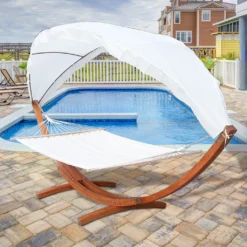 EINFEBEN Hängematte Wetterfestem Hängematten Stabhängematte Outdoor Holz Mit Gestell XXL Garten Hängemattengestell 2 Personen 410cm Gartenliege Liege -Deutschland Garten Zier Verkaufs-Shop 79dab7ea337a40116e0922fd716bc3df