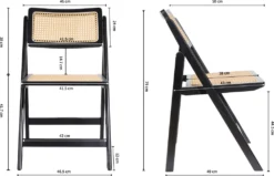 LIM HOME | Interior Trend Essstuhl Klappstuhl Aus Holz Und PVC- Wiener Geflecht | Schwarz -Deutschland Garten Zier Verkaufs-Shop 79e4631352409224cdd8809531b5fa40