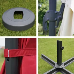 Gastronomie-Ampelschirm MCW-A96, 3x4m (Ø5m) Polyester Alu/Stahl 26kg Creme Ohne Ständer, Drehbar -Deutschland Garten Zier Verkaufs-Shop 79faec081128b434cd29e9e7ff087c9a 1