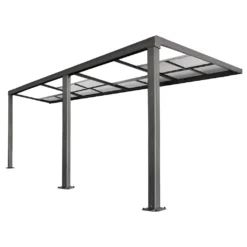 Juskys Terrassenüberdachung 7x3 M Mit Schiebedach - Terrassendach Aus Aluminium Mit Doppelstegplatten - Wetterfeste Überdachung Mit UV-Schutz - Grau -Deutschland Garten Zier Verkaufs-Shop 7b0feefb1518888d5e561896b1ad4416