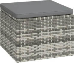 VidaXL 3-tlg. Garten-Lounge-Set Mit Kissen Grau Poly Rattan -Deutschland Garten Zier Verkaufs-Shop 7c22e92950bba0bada9a28230f7722ca