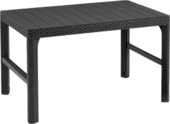 Allibert Gartentisch Lyon, Graphitgrau -Deutschland Garten Zier Verkaufs-Shop 7d19a29951044175ab3f76dbb557e018