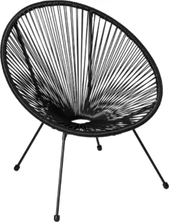 Tectake 2 Gartenstühle Santana Retro Im Acapulco-Stil - Schwarz -Deutschland Garten Zier Verkaufs-Shop 7d90ef9f951f6d81efe7e1609eb56ee9