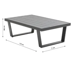 Dehner Gartenlounge Bellevue Inkl. Polster, 3-teilig, Aluminium/Polyester/Polyurethan, Dunkelgrau/hellgrau -Deutschland Garten Zier Verkaufs-Shop 7da1a36afe288fccb955f80230f5ccaa
