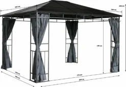 Grasekamp Hardtop Pavillon Limone 3x3,6m Inkl. Seitenteile - Doppelstegplatten Hohlkammer Polycarbonat -Deutschland Garten Zier Verkaufs-Shop 7e2c170e88238d03f471d5670cfce83a
