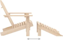VidaXL Adirondack-Gartenstuhl Mit Fußstütze Massivholz Tanne -Deutschland Garten Zier Verkaufs-Shop 7ebd26f82db6e3dff0edae5fc3a8778a
