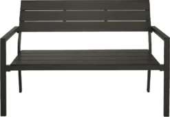Tectake Gartenbank Line 2-Sitzer Mit Aluminiumrahmen 128x59x88cm - Dunkelgrau -Deutschland Garten Zier Verkaufs-Shop 7f0be723471e2b1f7bc63dc6f814bdfc