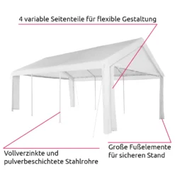 Tectake Garten Pavillon 6x4m Mit 4 Seitenteilen - Weiß -Deutschland Garten Zier Verkaufs-Shop 7f16e83f323ea1cba1dcd2b641afb0a5