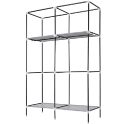 Tectake Stoffschrank 4 Fächer 108x45x164cm - Grau -Deutschland Garten Zier Verkaufs-Shop 7f23201c6387a630d6a0f08a10432cfa