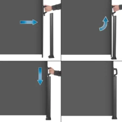 Koopman Windschutz Für Terrasse - 3x1,4 M - Anthrazit - Einziehbar -Deutschland Garten Zier Verkaufs-Shop 7f6eb3dc098890c073d865a6f372f65c