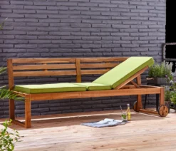 Dehner Funktionsbank/-liege Rio, Ca. 202.5 X 75 X 69.5 Cm, Inkl. Polster, FSC® Akazienholz, Natur -Deutschland Garten Zier Verkaufs-Shop 7f6f474190264dd3b5a266f2235652a6