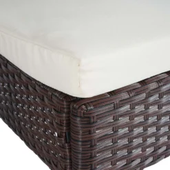 2er-Set Poly-Rattan Stuhl HWC-G19, Balkonstuhl Gartenstuhl, Stapelbar Braun, Kissen Creme -Deutschland Garten Zier Verkaufs-Shop 7fc1d67cccc968d42f8ea2e9f471750f