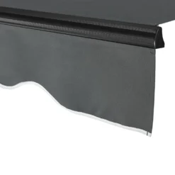 Juskys Markise 350 X 300 Cm - Beschattung Terrasse & Balkon - Gelenkarmmarkise Mit Kurbel & Halterung - Sonnenschutz Balkonmarkise Gelenkmarkise Grau -Deutschland Garten Zier Verkaufs-Shop 7ffdbff154a4e5556166737f8185f432