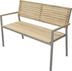Garden Pleasure Bank DENVER 2-Sitzer Edelstahl 304 Gebürstet / Teak100% 304770 -Deutschland Garten Zier Verkaufs-Shop 7ffde50801718a5876e58035a5b397d1