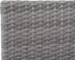 Poly-Rattan Sitzbank Mit Tisch MCW-E24, Gartenbank Sitzgruppe Gartensofa, 132cm Grau, Kissen Dunkelgrau -Deutschland Garten Zier Verkaufs-Shop 80b2a975b88999990613888f04d713b3