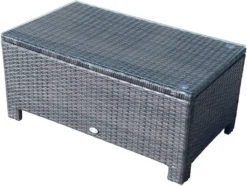 Outsunny Garten Beistelltisch, Couchtisch, Gartentisch, Balkontisch, Polyrattan, Braun, 85 X 50 X 39 Cm -Deutschland Garten Zier Verkaufs-Shop 814cf4710b8cea0e3a6c182b23b3f639