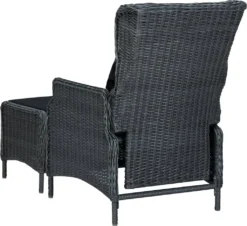 VidaXL Verstellbarer Gartensessel Mit Fußhocker Poly Rattan Dunkelgrau -Deutschland Garten Zier Verkaufs-Shop 81761e1c0a792d29aecdfbf72ba2ca8a