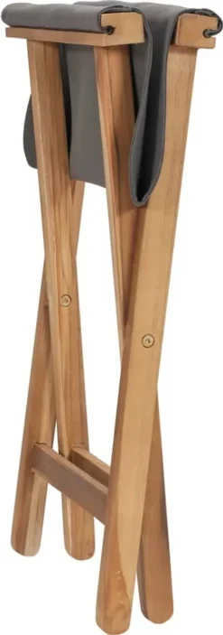 VidaXL Klappstühle 2 Stk. Teak Massivholz Und Stoff Dunkelgrau -Deutschland Garten Zier Verkaufs-Shop 8176d678390c41250367f2e456e2bfb3