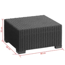 Allibert Gartentisch California Graphitgrau -Deutschland Garten Zier Verkaufs-Shop 81deffef817a72e48c6f82a2d6d3ca57