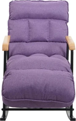 Schaukelstuhl HWC-K40, Schaukelsessel Schwingstuhl Relaxsessel, Liegefunktion Metall Stoff/Textil Lila-flieder -Deutschland Garten Zier Verkaufs-Shop 82793756a874347733dcace720b2829e