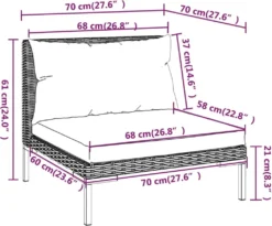 VidaXL 5-tlg. Garten-Lounge-Set Mit Kissen Poly Rattan Dunkelgrau -Deutschland Garten Zier Verkaufs-Shop 82eccb32d63aaa505e211c08434deba4