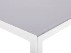 Gartentisch Grau Weiß 160 X 90 Cm Aluminium Glasplatte Starke Aluminiumgestell Outdoor Rechteckig Modern -Deutschland Garten Zier Verkaufs-Shop 830e804ce61cd01e38d4670c75884ddb