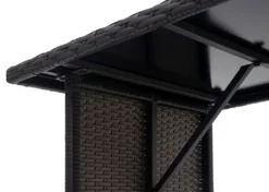 Poly-Rattan Esstisch HWC-G16, Esszimmertisch Gartentisch Tisch, Gastronomie 112x60cm Schwarz -Deutschland Garten Zier Verkaufs-Shop 83a480e48db8970ceffd155785f4922f