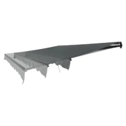 Juskys Markise 350 X 300 Cm - Beschattung Terrasse & Balkon - Gelenkarmmarkise Mit Kurbel & Halterung - Sonnenschutz Balkonmarkise Gelenkmarkise Grau -Deutschland Garten Zier Verkaufs-Shop 83ab73938ed35a4e45e6a85965236264