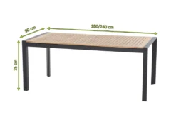 Zurigo Auszietisch 180/240x90cm Teakholz / Anthrazit -Deutschland Garten Zier Verkaufs-Shop 83c799733281d248fb2a735bca7df9d5