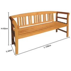 Casaria Gartenbank Rose Wetterfest 3-Sitzer Eukalyptus Holz FSC®-zertifiziert 320kg Belastbar158x43x82cm Balkon Terrassen Bank Holzbank -Deutschland Garten Zier Verkaufs-Shop 83ee599dbb8bedcf0465764e4addb922