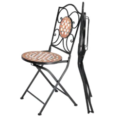 Deuba Mosaikstühle 2er Set Metall Sitzhöhe 45cm Klappbar Garten Balkon Terrasse Stuhl Gartenstuhl Gartenmöbel Klappstuhl Stühle -Deutschland Garten Zier Verkaufs-Shop 83f917cc0a348f8af4e1151965e6b2ef