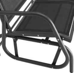 Tectake Schaukelbank Greta 2-Sitzer 121x72x86,5cm - Schwarz -Deutschland Garten Zier Verkaufs-Shop 841e527125617e46a80f2a4ac1574f40