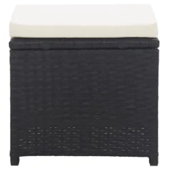 VidaXL Gartenhocker 2 Stk. Mit Sitzkissen Poly Rattan Schwarz -Deutschland Garten Zier Verkaufs-Shop 84564e27c217a7290290031a0cf10192