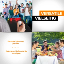 Jago® Klapptisch - 183 Cm Lang, Für 8 Personen, Klappbar, Tragbar, Platzsparend, Outdoor/Indoor, Für Garten, Camping, Bis 150 Kg, Schwarz - Buffettisch, Campingtisch, Koffertisch, Gartentisch -Deutschland Garten Zier Verkaufs-Shop 848563869e28fd9baaa8fab49ec5778f