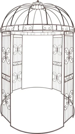 Metall-Pavillon 'Romance', Dekorativer Blickfang, Lackiert, Dezente Antik Optik