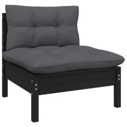 VidaXL 4-tlg. Garten-Lounge-Set Mit Kissen Schwarz Kiefernholz -Deutschland Garten Zier Verkaufs-Shop 85cad615afdc1ace4e251479c3d51e13