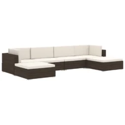 VidaXL Modular-Fußhocker 1 Stk. + Auflagen Poly Rattan Grau -Deutschland Garten Zier Verkaufs-Shop 861cb124b60e9fac924c77e6fe149d4e