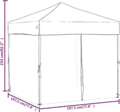 VidaXL Partyzelt Faltbar Mit Seitenwänden Blau 2x2 M -Deutschland Garten Zier Verkaufs-Shop 863cb4c4d8134ac5805f182c4253f80e