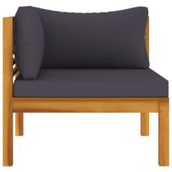 VidaXL 2-tlg. Sofa-Set Mit Dunkelgrauen Kissen Akazie Massivholz -Deutschland Garten Zier Verkaufs-Shop 863fae6fc5dbcd70c2898cb2d16ba53f