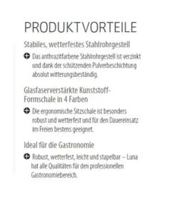 Stapelsessel Luna Anthrazit/anthrazit -Deutschland Garten Zier Verkaufs-Shop 86a664bb14cced9b5089784560d5aebe